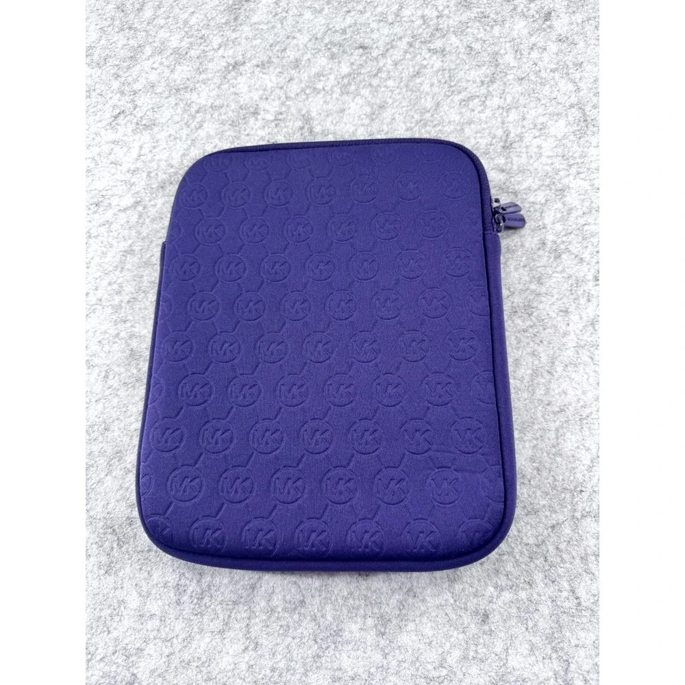 Michael Kors Neoprene Tablet Case Purple Embossed Monogram iPad Sleeve Protector